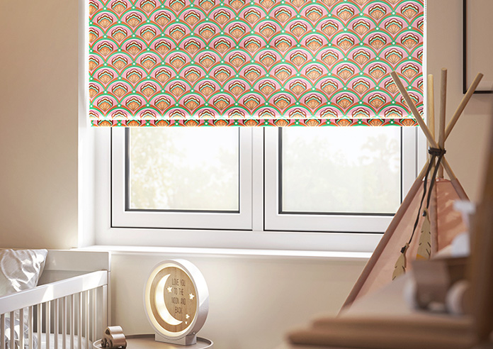 Deco Sea Shells, Strawberry - Roman Blind - Image 5